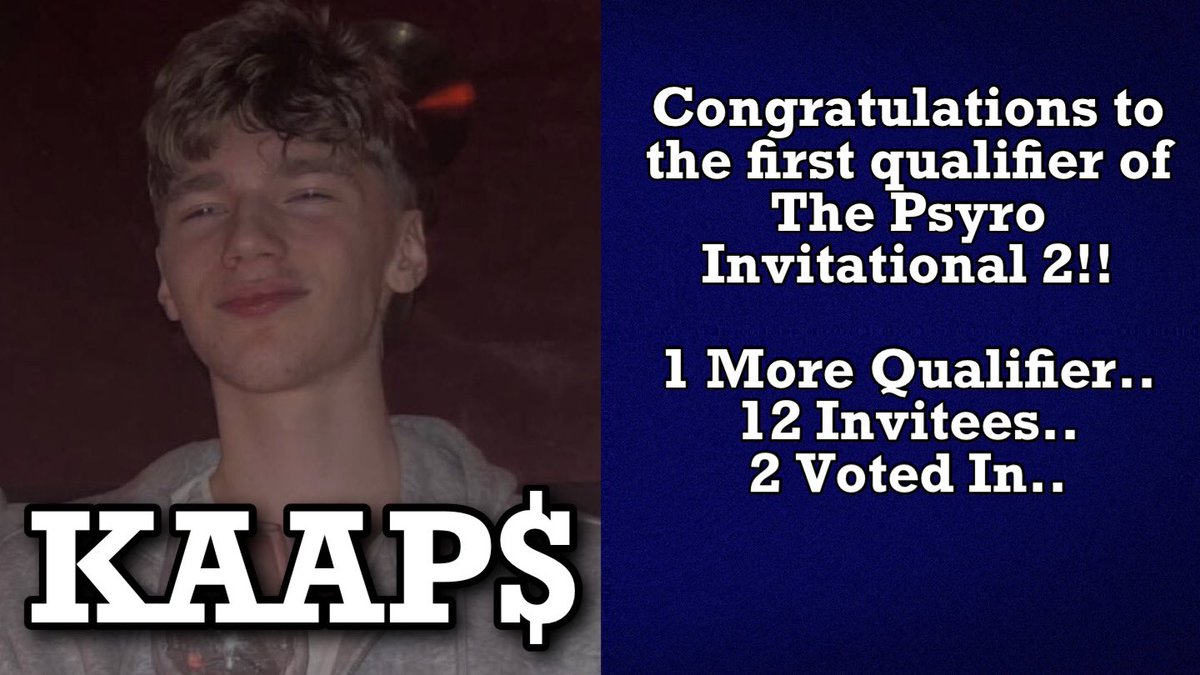 Im happy to announce the first confirmed attendee of the Psyro Invitational 2!! 

KAAP$ !! 

Qualifying from S@NG 216 he will be joining the invitational!! 

Ill be announcing a few invitees later today!!

still looking for OOR people to join so DM me