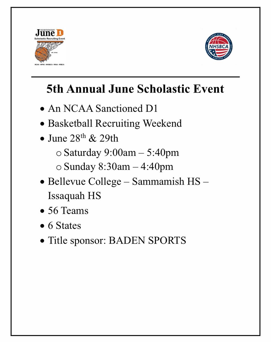 Get to Bellevue College, Sammamish or Issaquah next week end for some high level hoops 🔥 #NWD1RECRUITING