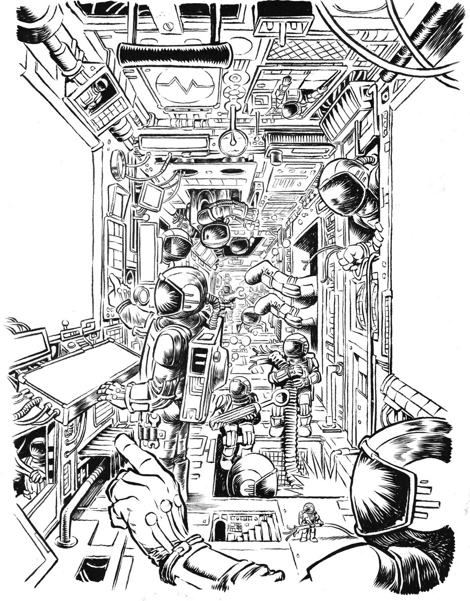 conor_draws's tweet image. A couple of ink drawings of late.
