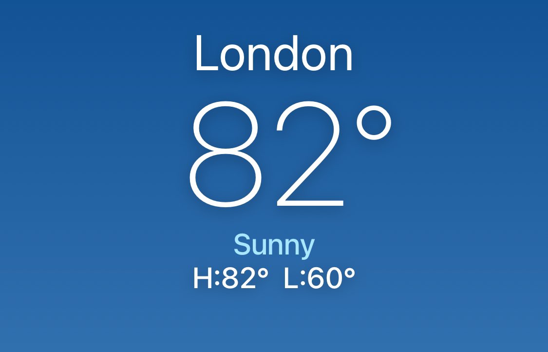 Finally some good weather in London