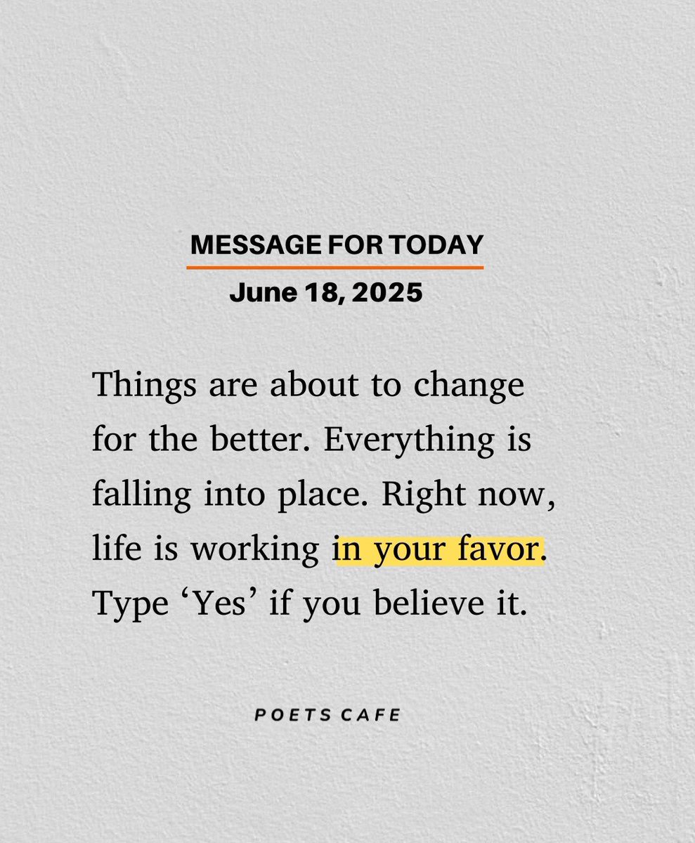 Message for today