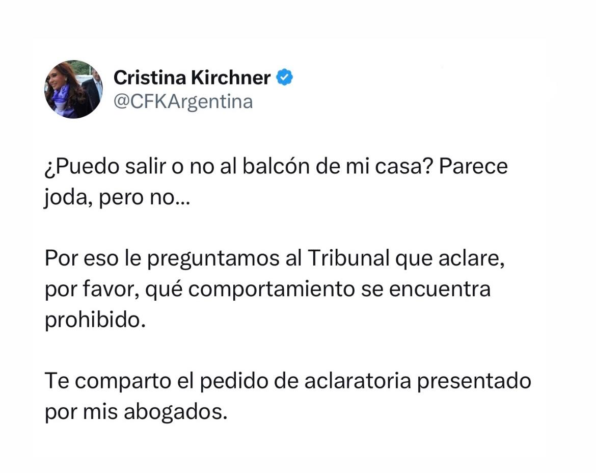 Lo que parece una joda es que no entiendas que tenes prisión domiciliaria, Cristina.

A ver si vas entendiendo que estás presa por robarle a todos los argentinos.

Déjense de joder con el circo.