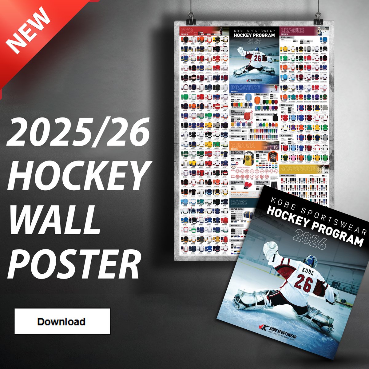 🏒 JUST LAUNCHED: 2025/26 Hockey Wall Poster 🏒

📅 Track the season
📍 Plan practices &amp; matchups
🔥 Stay inspired

👉 Download now: kobesportswear.com/media/2526Hock…
#HockeySeason #TeamGear #LockerRoomReady #KobeHockey #2025HockeyPoster #KobeSportswear