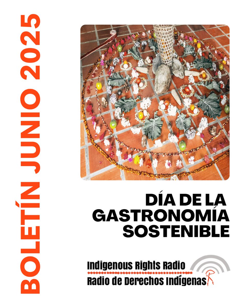 Hoy 18 de junio conmemoramos el día de la Gastronomía Sostenible. 
Desde #RadioDeDerechosIndígenas de Cultural Survival, presentamos el #Boletín de junio dedicado a este día.

Escucha, descarga y comparte los programas de este boletín:
mailchi.mp/culturalsurviv…