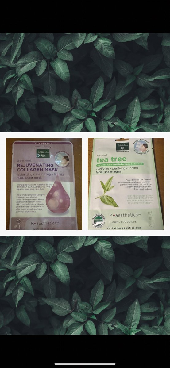 coolbeansanna's tweet image. New masks from earth therapeutics. #skincare #facemask #sheetmasks #earththerapeutics #collagen #teatree