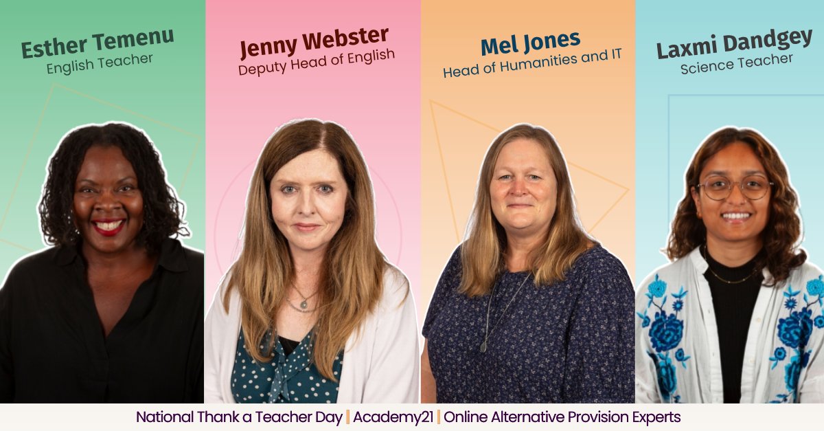 Academy21AP's tweet image. On #ThankATeacherDay, we celebrate the teachers who go above and beyond to support their students, especially those who need it the most.

At Academy21, all of our teachers are passionate about working in alternative provision, combining expertise with empathy to help each…