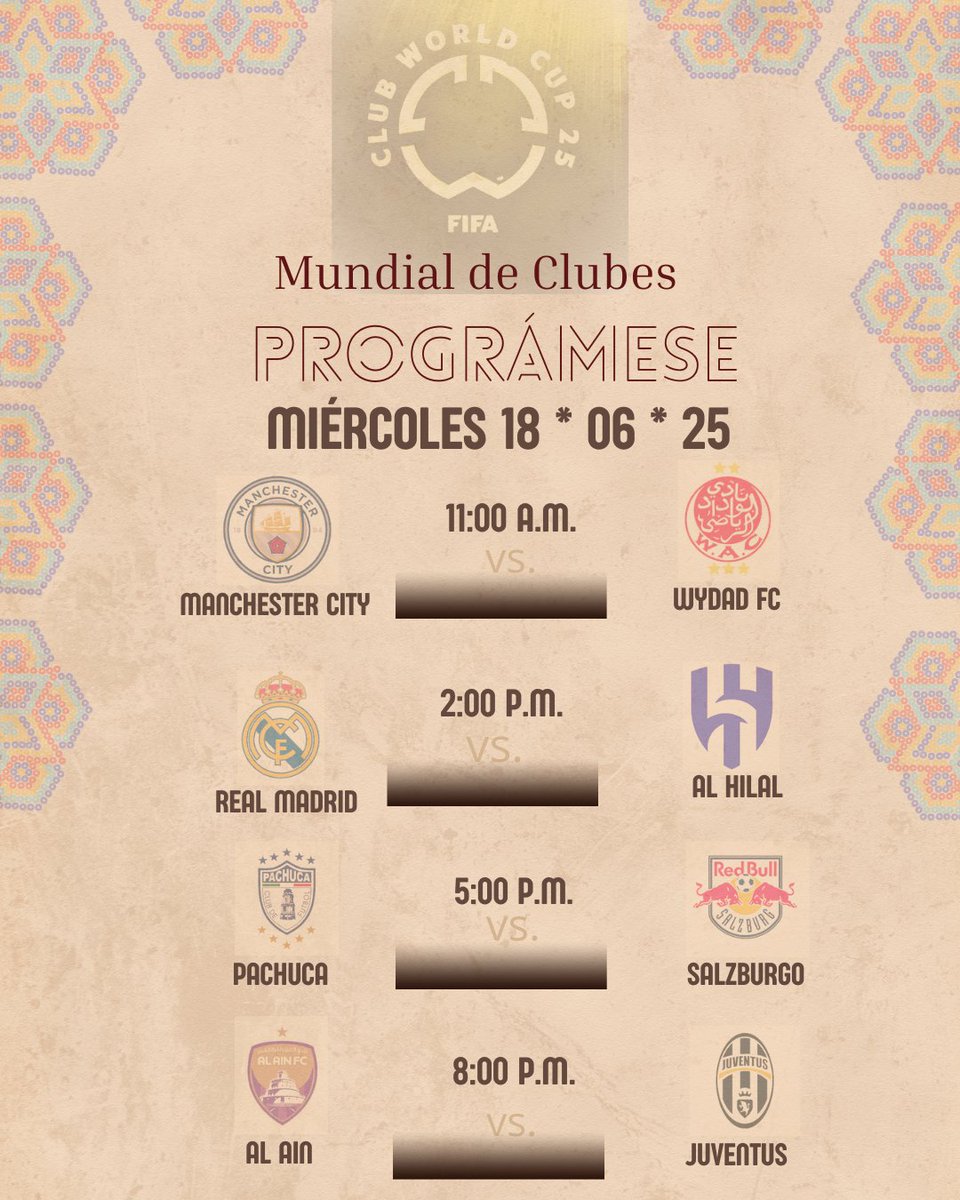 En minutos debutan los Grupos G y H del #MundialDeClubes ⚽️💥 Acción para tres grandes de Europa 🏴󠁧󠁢󠁥󠁮󠁧󠁿🇪🇸🇮🇹 <a href="/tarantelatv/">Tarantela Deportiva</a>
