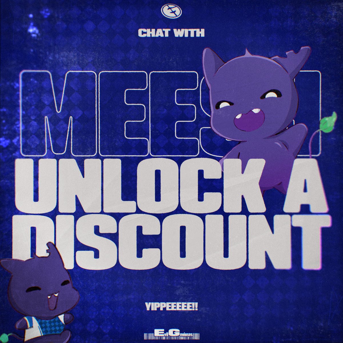Evil Geniuses (@evilgeniuses) on Twitter photo Treat yourself 🛍️😌
Chat with Meesh powered by <a href="/Theta_Network/">Theta Network</a> about our shop and merch to get a discount! Treat yourself 🛍️😌
Chat with Meesh powered by <a href="/Theta_Network/">Theta Network</a> about our shop and merch to get a discount!
