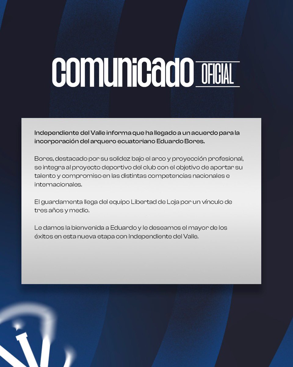 Bienvenido Edu 🧤 a #UnClubDiferente 🖤💙🫶