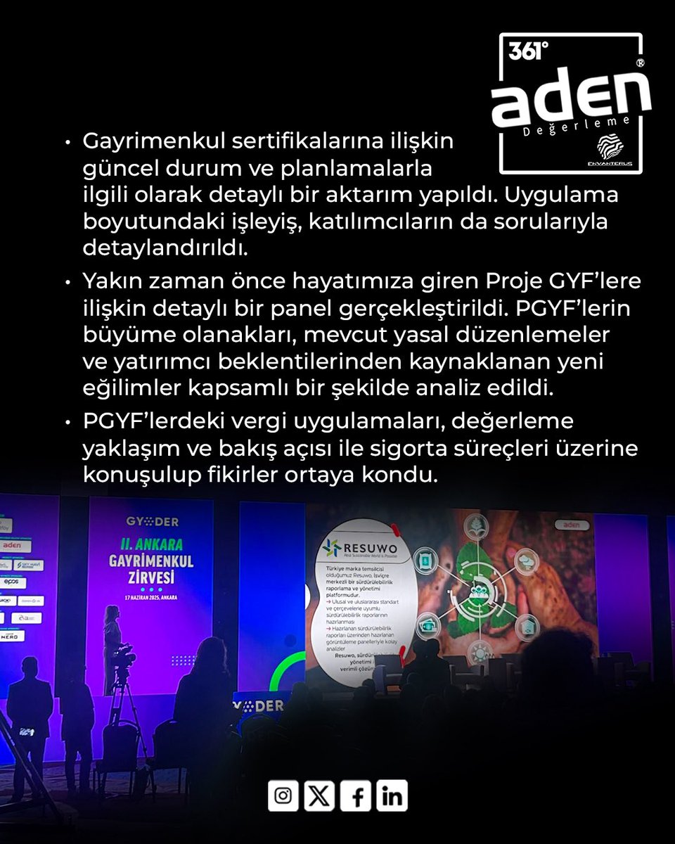 Aden Gayrimenkul Değerleme (@adendegerleme) on Twitter photo Değişen finansal gerçeklikler, güçlü bir gelecek vizyonu gerektirir. “Gayrimenkulün Yeni Finansal Gerçekliği”nin konuşulduğu GYODER 2. Ankara Gayrimenkul Zirvesi’nde “Sürdürülebilir Gelecek Sponsoru” olarak bu vizyona katkı sunmaktan büyük mutluluk duyduk. 🌱
<a href="/gyoderonline/">GYODER | Gayrimenkul Yatırımcıları Derneği</a> Değişen finansal gerçeklikler, güçlü bir gelecek vizyonu gerektirir. “Gayrimenkulün Yeni Finansal Gerçekliği”nin konuşulduğu GYODER 2. Ankara Gayrimenkul Zirvesi’nde “Sürdürülebilir Gelecek Sponsoru” olarak bu vizyona katkı sunmaktan büyük mutluluk duyduk. 🌱
<a href="/gyoderonline/">GYODER | Gayrimenkul Yatırımcıları Derneği</a>