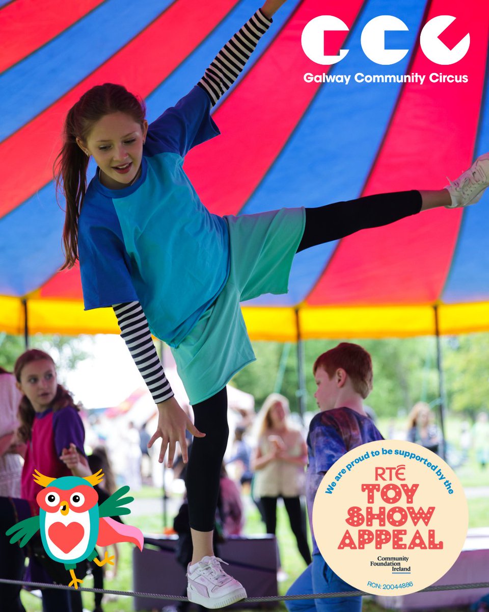 galwaycircus's tweet photo. We're delighted to share we’re one of the lucky recipients of the @rte @RTELateLateShow Appeal grants by @CommunityFound. Thank you! 

This funding will help us develop accessible circus arts programmes for D/deaf, physically disabled and neurodiverse youth.

#RTEToyShowAppeal https://t.co/DPYoh6jAiH