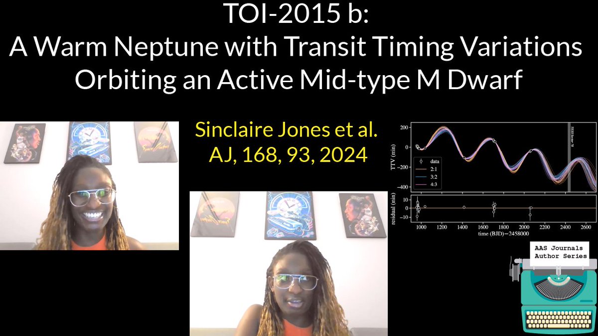 American Astronomical Society (AAS) (@aas_office) on Twitter photo 🔭 AAS Publishing has launched a special series of AAS Journal Author video chats w/ <a href="/BlackInAstro/">Black In Astro ™</a> for #BlackSpaceWeek 2025 to highlight the work of several incredible Black astronomers.
Sinclaire Jones (<a href="/OhioState/">Ohio State</a>) chats about a warm Neptune exoplanet: youtu.be/99q9cJ4pXTM 🔭 AAS Publishing has launched a special series of AAS Journal Author video chats w/ <a href="/BlackInAstro/">Black In Astro ™</a> for #BlackSpaceWeek 2025 to highlight the work of several incredible Black astronomers.
Sinclaire Jones (<a href="/OhioState/">Ohio State</a>) chats about a warm Neptune exoplanet: youtu.be/99q9cJ4pXTM