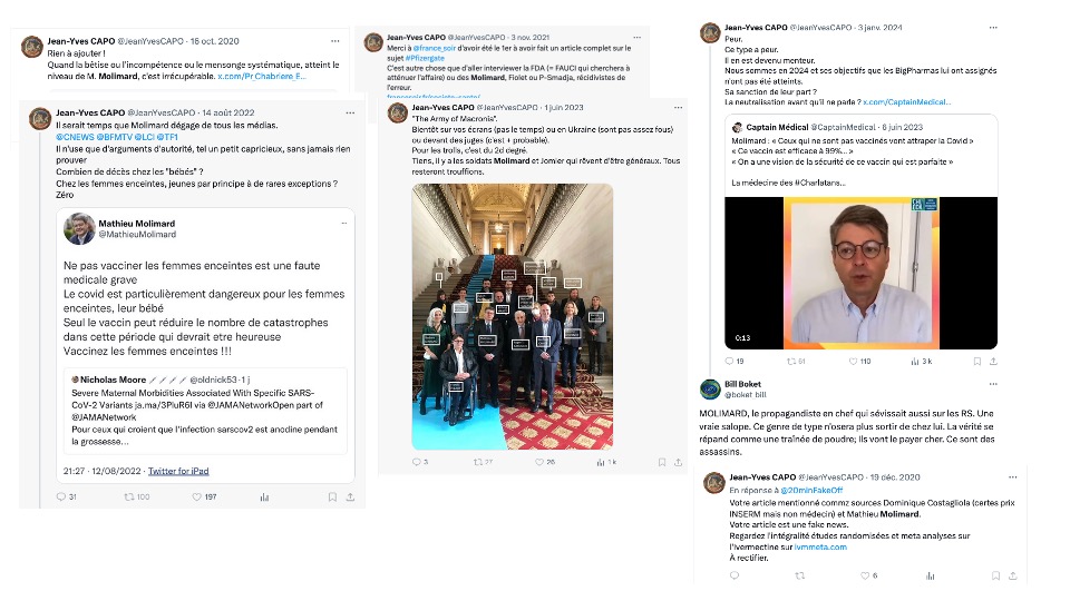 Pr Mathieu Molimard (@mathieumolimard) on Twitter photo On peut rajouter des centaines de harcèlements et de désinformations par ce personnage qui met en danger la santé publique et celle des médecins harcelés
C'est ces gens là que l'<a href="/ordre_medecins/">Ordre des Médecins</a> soutien ?
Pas en mon nom !
#soutienDamien
<a href="/fluidloading/">Damien BARRAUD MD</a> <a href="/yannickneuder/">Dr. Yannick Neuder</a> <a href="/FrcsBraun/">François Braun</a> On peut rajouter des centaines de harcèlements et de désinformations par ce personnage qui met en danger la santé publique et celle des médecins harcelés
C'est ces gens là que l'<a href="/ordre_medecins/">Ordre des Médecins</a> soutien ?
Pas en mon nom !
#soutienDamien
<a href="/fluidloading/">Damien BARRAUD MD</a> <a href="/yannickneuder/">Dr. Yannick Neuder</a> <a href="/FrcsBraun/">François Braun</a>
