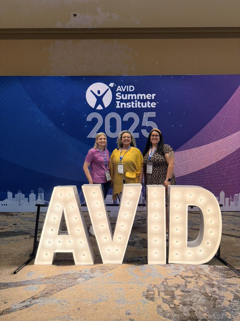 Dr. Roberts, Mrs. Sawyer, and Mrs. Cavazos are at the AVID conference learning and growing as educators.  #summerwork #raidersthrive #teamplanoisd