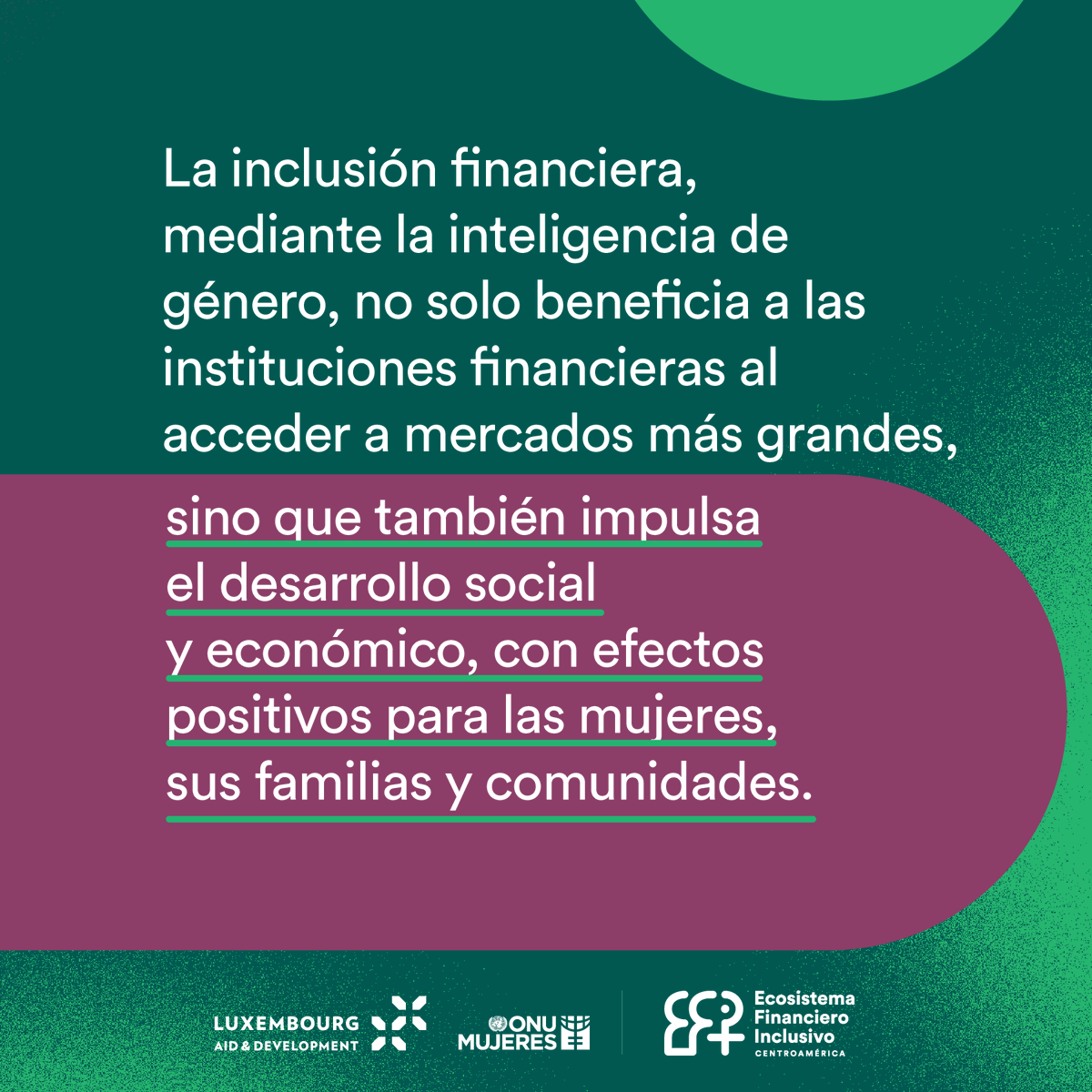 En el camino hacia la inclusión financiera, cada actor en el ecosistema tiene un rol, y las instituciones financieras juegan un papel clave. Algunas acciones que se pueden abordar son:​

Programa #EFI 🟣 Implementado por <a href="/ONUMujeres/">ONU Mujeres</a> con apoyo de <a href="/cooperation_lu/">Luxembourg Aid & Development</a>.