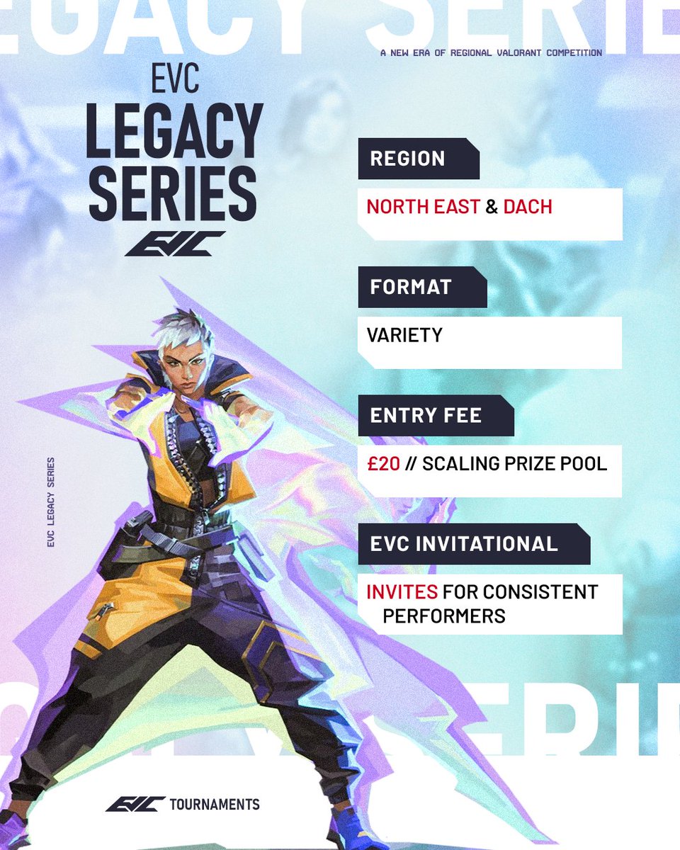 𝗜𝗡𝗧𝗥𝗢𝗗𝗨𝗖𝗜𝗡𝗚 𝗧𝗛𝗘 𝗘𝗩𝗖 | 𝗟𝗘𝗚𝗔𝗖𝗬 𝗦𝗘𝗥𝗜𝗘𝗦!

⚔️ 𝗡𝗲𝘄 𝗕𝗮𝘁𝘁𝗹𝗲𝗴𝗿𝗼𝘂𝗻𝗱𝘀
• NORTH//EAST &amp; DACH exclusive events
• Adaptive tournament structures
• Say goodbye to stale formats, variety keeps it fresh!

💸 𝗦𝗰𝗮𝗹𝗶𝗻𝗴 𝗣𝗿𝗶𝘇𝗲 𝗣𝗼𝗼𝗹𝘀
•
