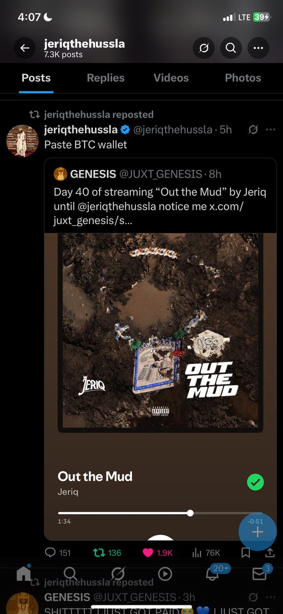 JUXT_GENESIS's tweet image. I woke up broke… and a few hours later 😭🔥
KVNG JERIQ sent me BTC, liked my tweet, REPOSTED it, and FOLLOWED me back 😭💸
IYOOCARTEL 4LIFE💙