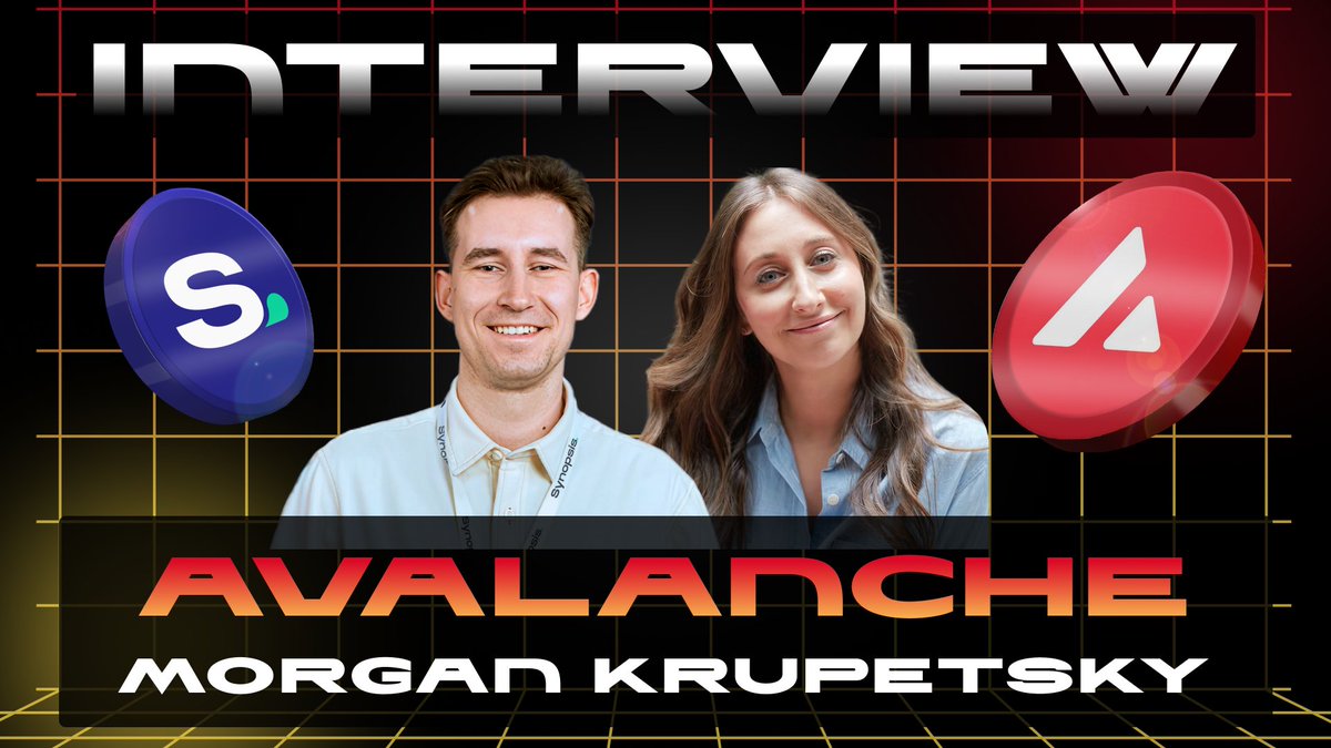 Synopsis Summit (@synopsisevents) on Twitter photo 🗣 A new episode of Blockchain Innovation with Synopsis is coming
🎙 Speaker: Morgan Krupetsky | <a href="/MorganKrupetsky/">Morgan Krupetsky</a>
▪️ Head of Institutions & Capital Markets at Ava Labs <a href="/AvaLabs/">Ava Labs 🔺</a> | <a href="/avax/">Avalanche🔺</a>
🗓 Date: June 20
⏱ Time: 5:00pm UTC
📺 youtube.com/@Synopsis_
#AVALANCHE #INSTITUTIONS 🗣 A new episode of Blockchain Innovation with Synopsis is coming
🎙 Speaker: Morgan Krupetsky | <a href="/MorganKrupetsky/">Morgan Krupetsky</a>
▪️ Head of Institutions & Capital Markets at Ava Labs <a href="/AvaLabs/">Ava Labs 🔺</a> | <a href="/avax/">Avalanche🔺</a>
🗓 Date: June 20
⏱ Time: 5:00pm UTC
📺 youtube.com/@Synopsis_
#AVALANCHE #INSTITUTIONS