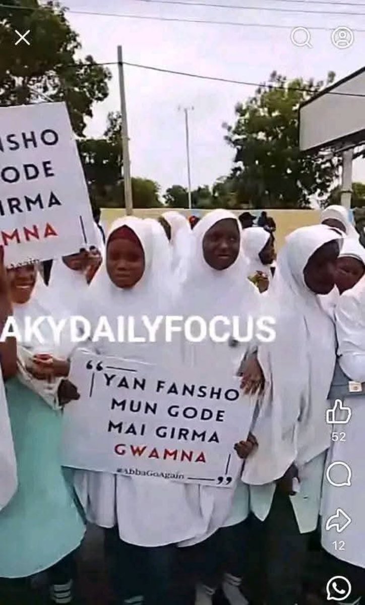 Maxajee's tweet photo. I came across this disturbing picture of underage girls being forced to skip school and participate in a welcome event for Governor Abba Kabir of Kano. 

They're shown carrying banners and posters in support of the governor during school hours. It's concerning that these children, likely from disadvantaged backgrounds, are being denied access to quality education and exploited for political gain to feed someone's ego.

This is condemnable in all ramifications!