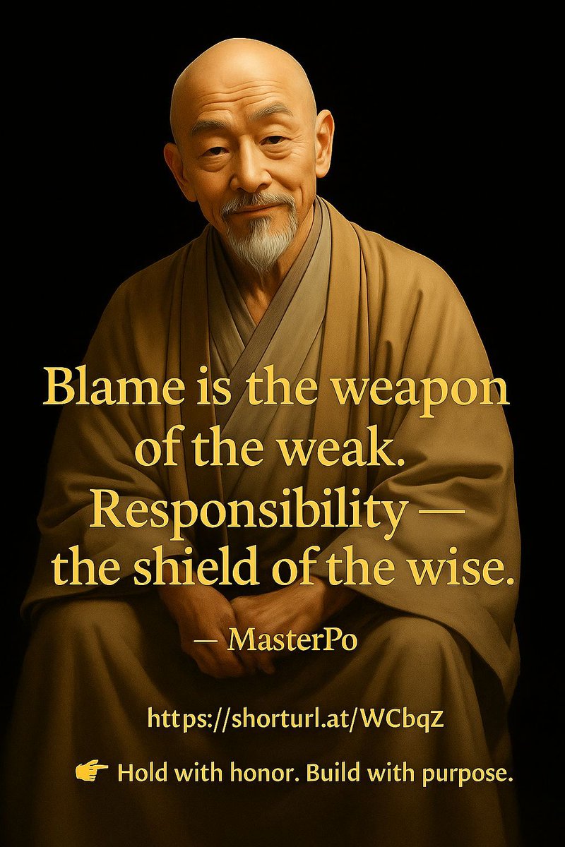 MasterPo says:

"Blame is the weapon of the weak.
Responsibility — the shield of the wise."

You chose this path.
You pressed 'Buy'.
You told your friends.

Now the market tests your soul.

🧘‍♂️ True builders don't beg for pumps.
They build momentum. They educate.
They inspire