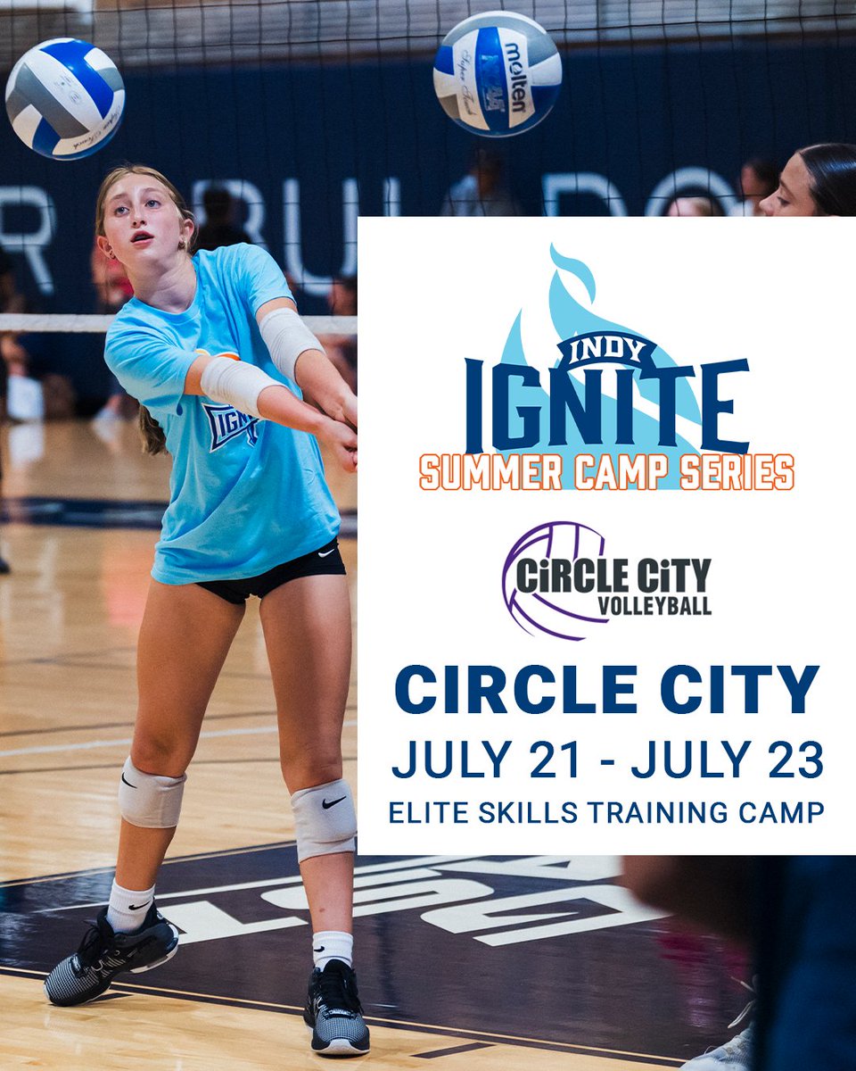 Indy Ignite Pro Volleyball (@indyignitevb) on Twitter photo Join us at <a href="/circlecityvbc/">Circle City VBC</a>'s Elite Training Camp, July 21–23. An Ignite Player will be on-site helping coach, bringing next-level energy and insight!
Don’t miss this chance to train like the pros—click the link to register: provolleyball.com/summer-camp-se… Join us at <a href="/circlecityvbc/">Circle City VBC</a>'s Elite Training Camp, July 21–23. An Ignite Player will be on-site helping coach, bringing next-level energy and insight!
Don’t miss this chance to train like the pros—click the link to register: provolleyball.com/summer-camp-se…