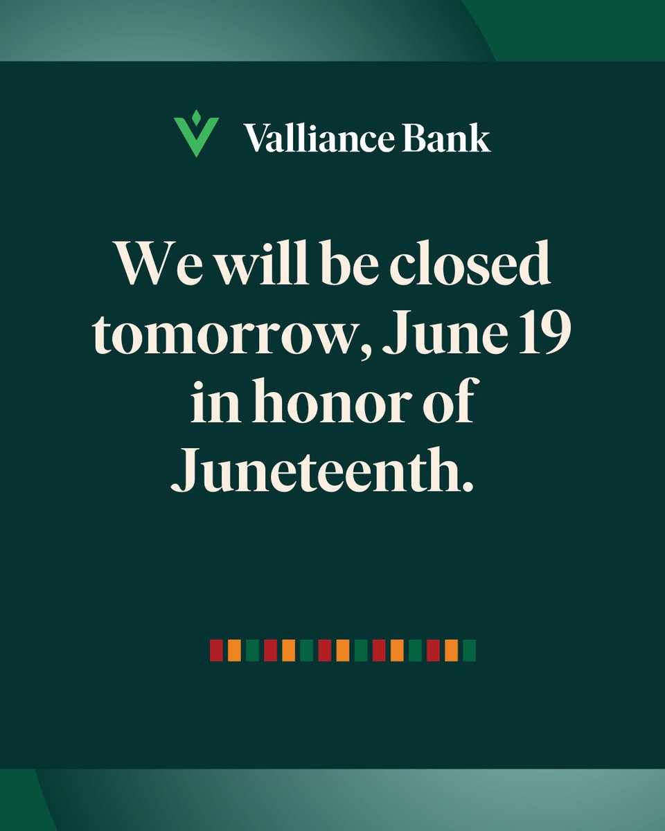 All locations are closed tomorrow in honor of Juneteenth, but visit us online or in the app!
