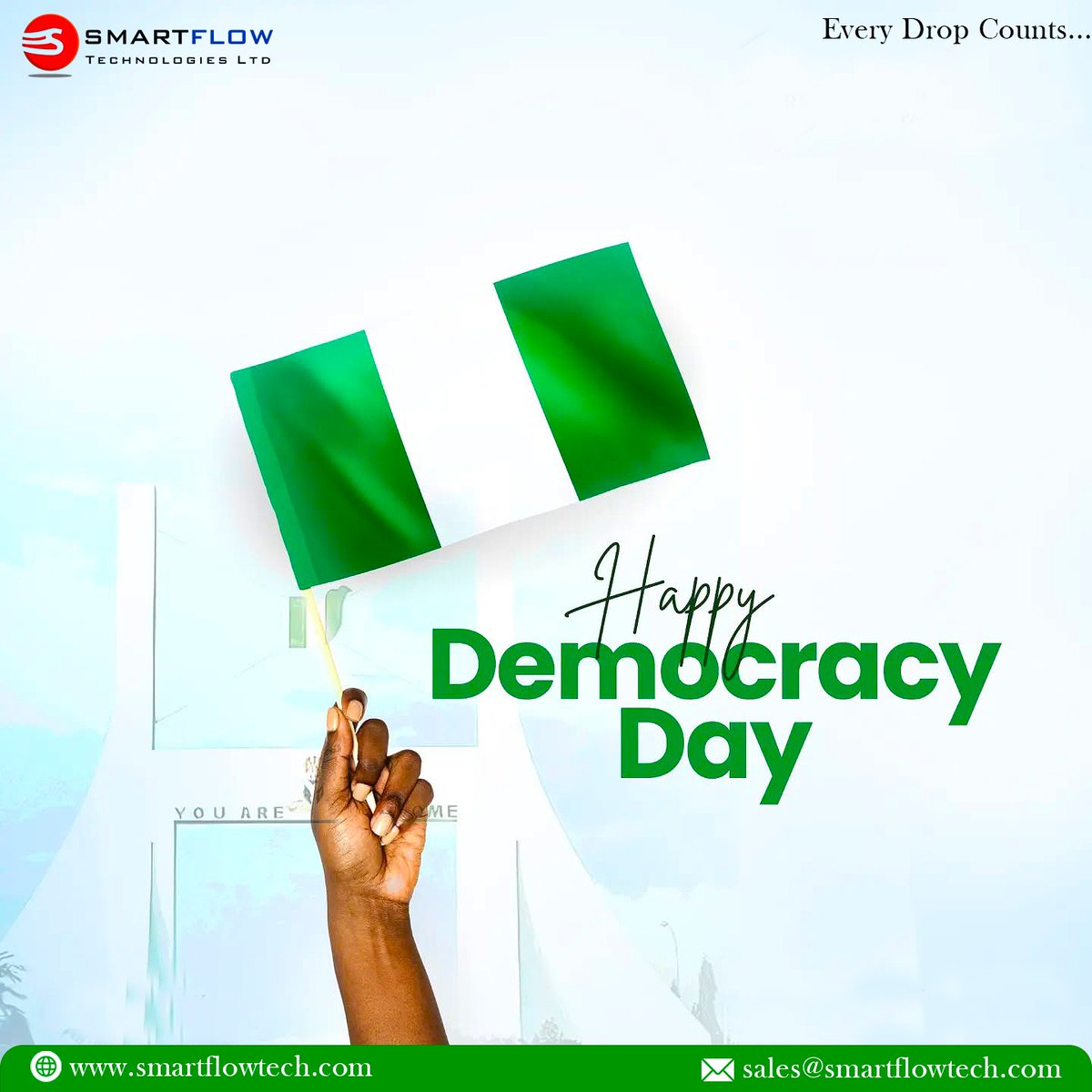 SmartflowTech's tweet image. Happy Democracy Day from all of us at Smartflow Technologies Ltd.
#democracyday #june12 #smartflowtech #everydropcounts #oilandgasindustry #automation