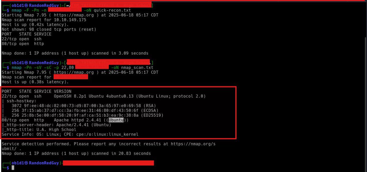 _0b1d1's tweet image. From 80 to 22 to /root.
This is the grind 💪🏼enumeration to escalation.
Screenshots or it didn’t happen.
#Rooted #CTFJourney #HackLife