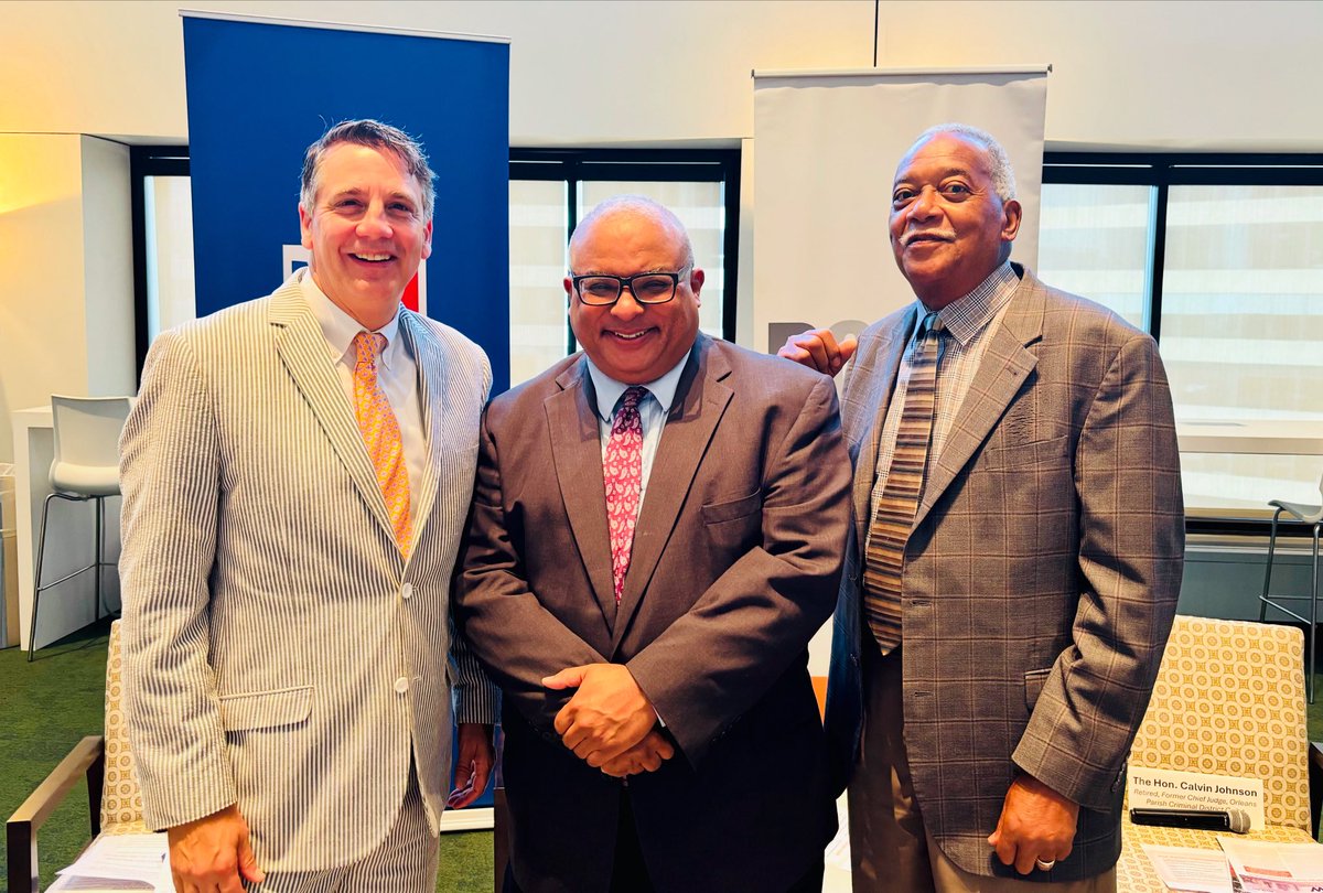 DrRobertCollins's tweet image. Bureau of Governmental Research @BGRNola Breakfast Briefing Panel on the status of New Orleans on the 20th anniversary of Katrina. @andykopplin, myself, Judge Calvin Johnson. Sponsored by @FirstHorizonBnk.