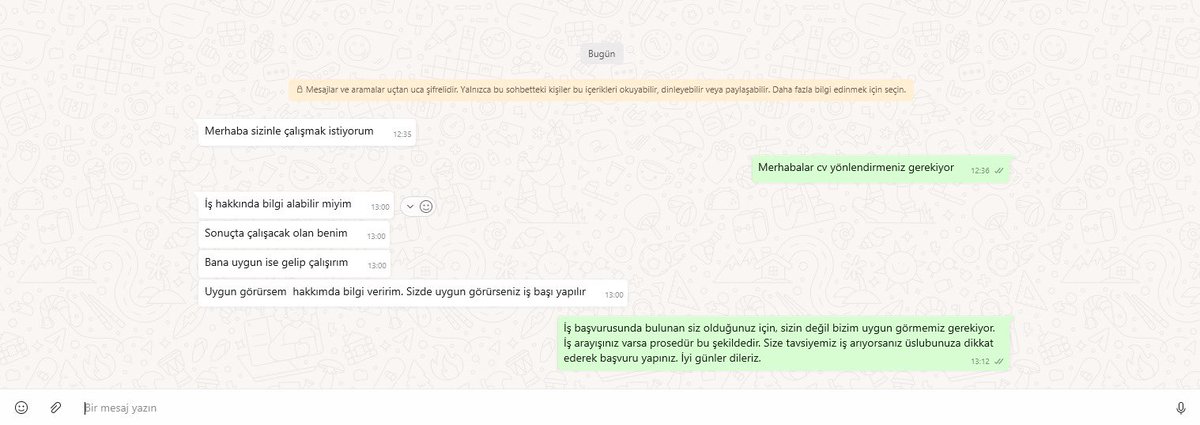 iş yerine gelen başvuruya bak alrlwştpslg ondan öğrenecek çok şey var