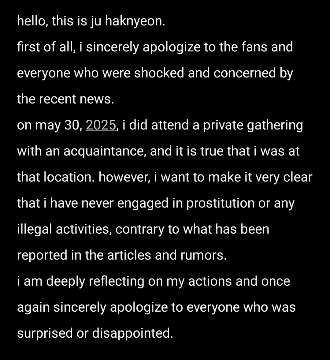 haknyeon instagram story update