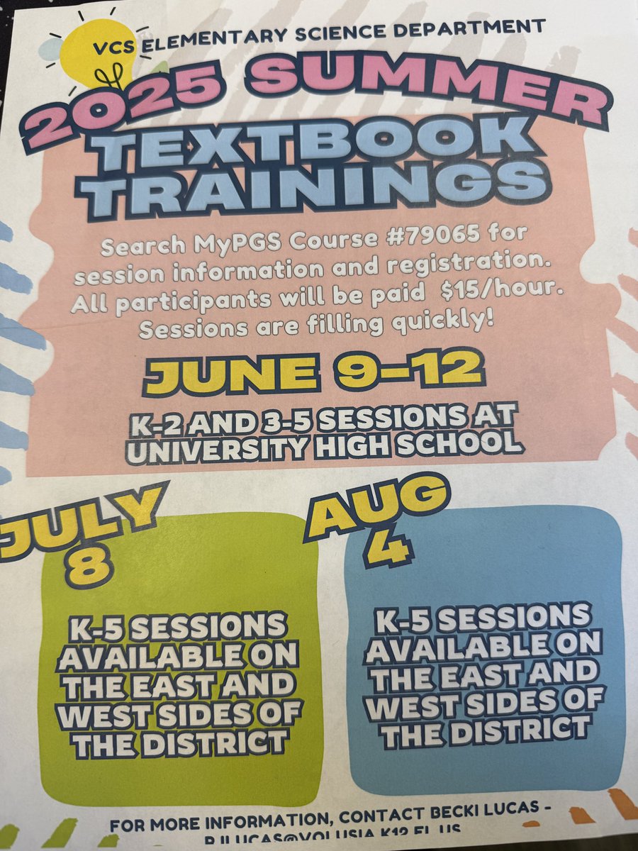 VCSElemSci (@elemsci) on Twitter photo The <a href="/ElemSci/">VCSElemSci</a> department would love for all K-5 teachers to join us as we get ready to implement our NEW science curriculum in August! Sign up to attend our July or August sessions with Discovery Education. #VCSscientists The <a href="/ElemSci/">VCSElemSci</a> department would love for all K-5 teachers to join us as we get ready to implement our NEW science curriculum in August! Sign up to attend our July or August sessions with Discovery Education. #VCSscientists