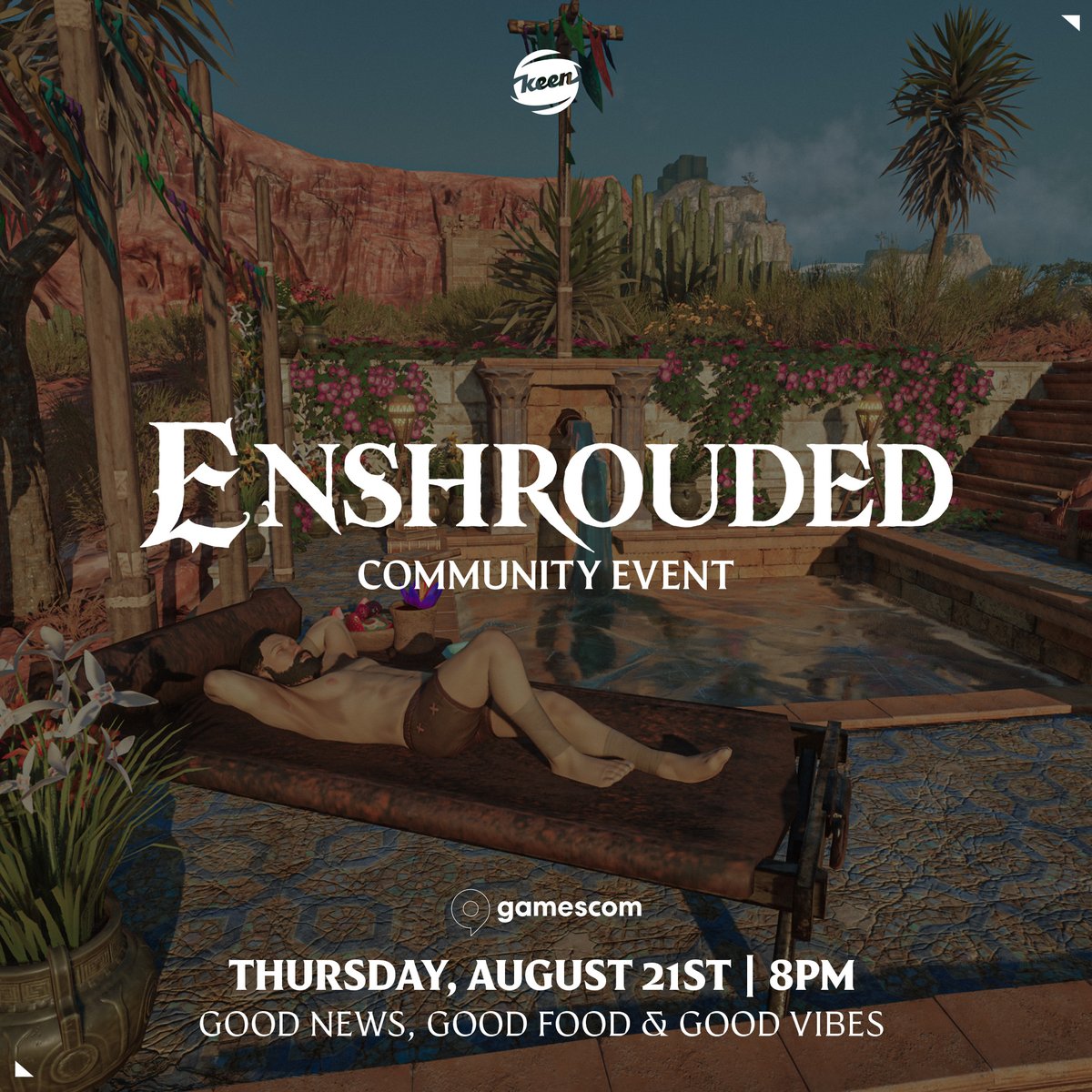 KeenGamesStudio's tweet image. Save the Date! 🎉
We’re throwing another Gamescom Community Party on Thursday, August 21st at 8 PM — and you’re invited!
Registration opens soon, so don’t miss it! 😎