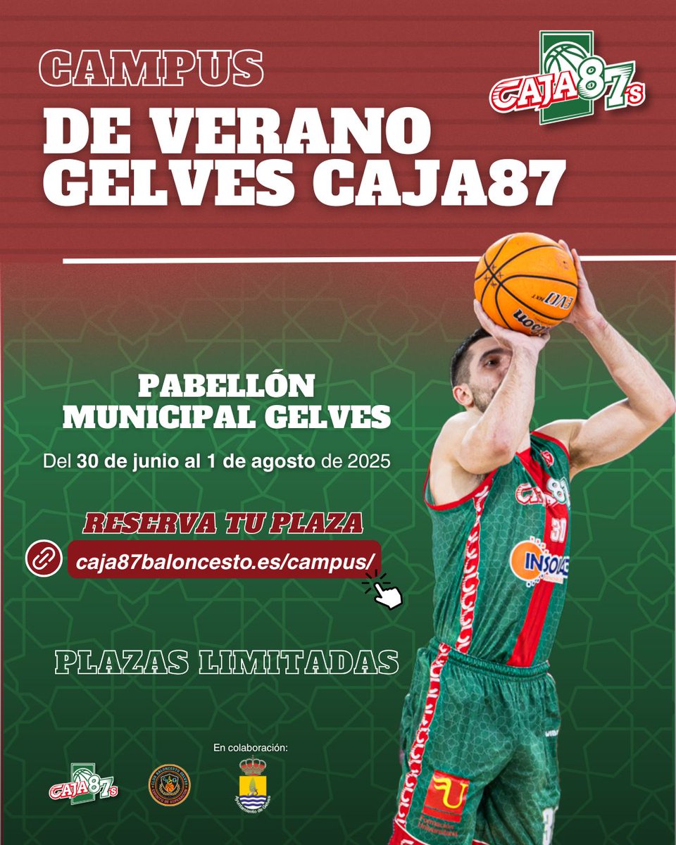 CBGELVES's tweet image. 🎉 ¡El verano se juega en Gelves! 🏀☀
📅 Del 30 de junio al 1 de agosto de 2025
📍 Pabellón Municipal de Gelves
👉 Para chicos y chicas nacidos entre 2008 y 2016
📩 Reserva tu plaza aquí:
docs.google.com/forms/d/e/1FAI…
🚨 ¡Plazas limitadas! ¡No te lo pienses mucho,que se llenan rápido!