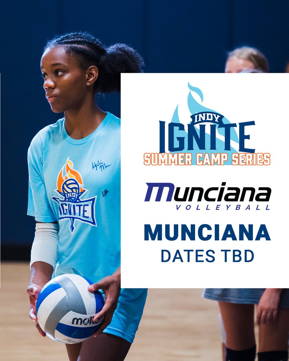 Indy Ignite Pro Volleyball (@indyignitevb) on Twitter photo Indy Ignite is teaming up with <a href="/MuncianaVB/">Munciana Volleyball</a> for an upcoming camp—details coming soon!
An Ignite Player will be there to help coach, bringing pro-level energy and experience to the court. 🙌
Click the link to learn more: provolleyball.com/summer-camp-se… Indy Ignite is teaming up with <a href="/MuncianaVB/">Munciana Volleyball</a> for an upcoming camp—details coming soon!
An Ignite Player will be there to help coach, bringing pro-level energy and experience to the court. 🙌
Click the link to learn more: provolleyball.com/summer-camp-se…
