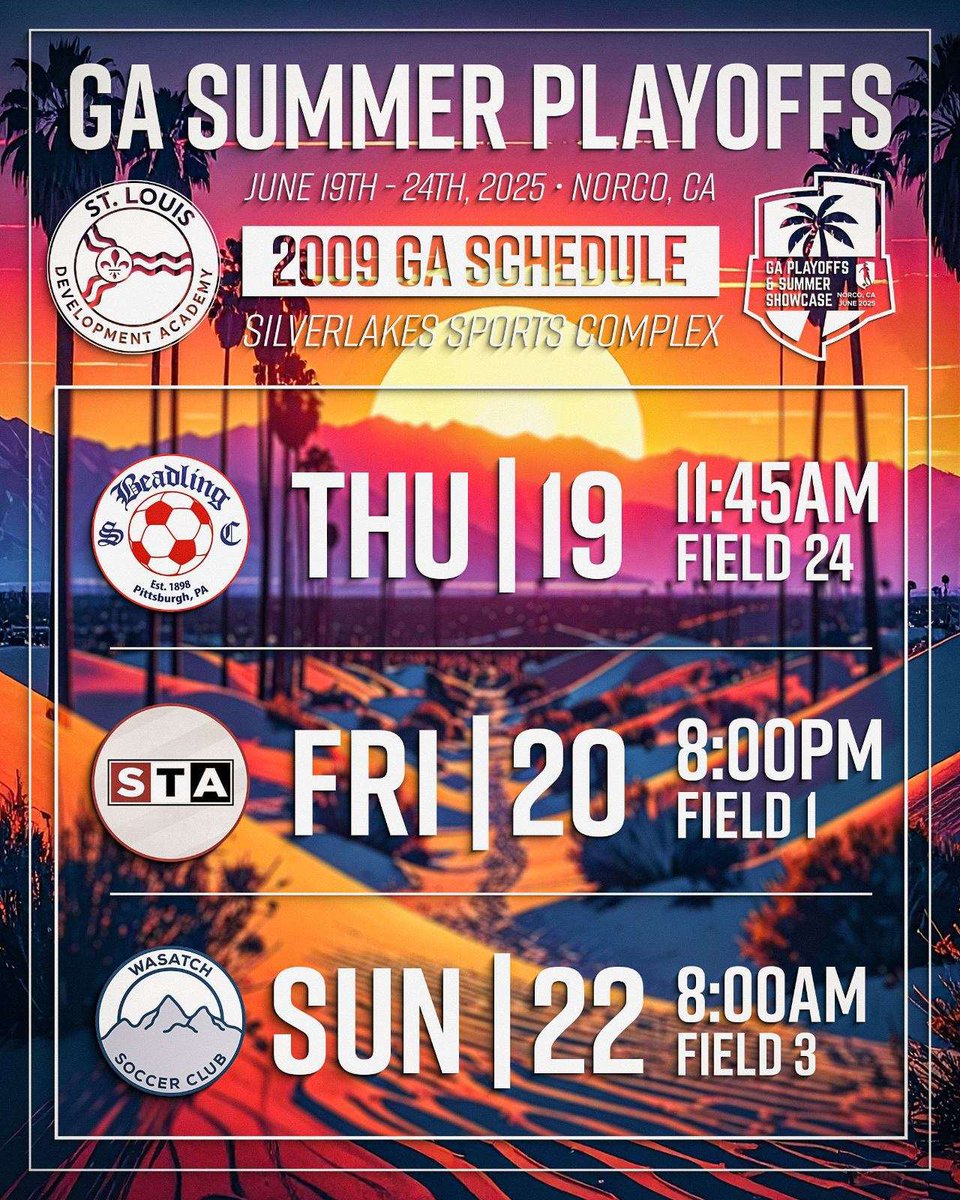 Brielle Gilbert (@briellegilbert_) on Twitter photo Updated Schedule for GA Nationals in Norco California. I’m so excited and look forward to some great competition! Hope to see you there.
<a href="/GAcademyLeague/">Girls Academy</a> <a href="/STLDASoccer/">StLouisDAsoccer</a> Updated Schedule for GA Nationals in Norco California. I’m so excited and look forward to some great competition! Hope to see you there.
<a href="/GAcademyLeague/">Girls Academy</a> <a href="/STLDASoccer/">StLouisDAsoccer</a>