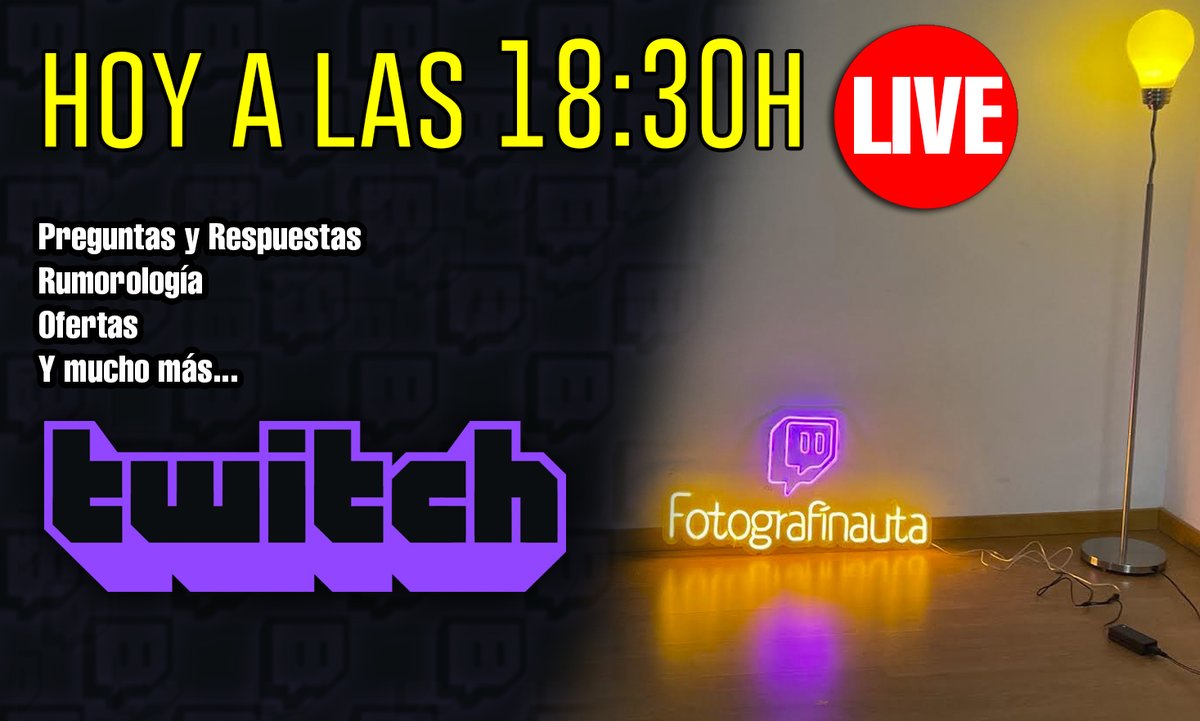 En tan solo 30 minutos 📢 estamos de vuelta en Twitch 🟣 con el mejor programa de fotografía 💪 y video en directo 👇👇👇

twitch.tv/fotografiarte2

#twitch #streaming #Noticias #eventos #fotografia #DIRECTO
