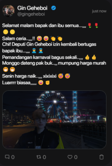 Cuitan gin geheboi malam ini #NoirRoleplay