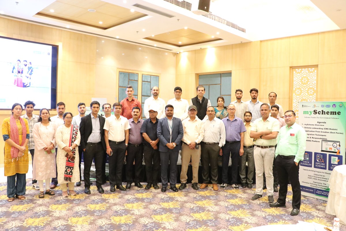 Awareness &amp; Sensitization Workshop on myScheme was held on 16.06.2025 in Dehradun. Workshop was graced by Sh. Tirath Pal Singh, Additional Director, ITDA, Govt. of Uttarakhand, Shri Ravi Shankar Singh, Head SeMT.
 #DigitalIndia