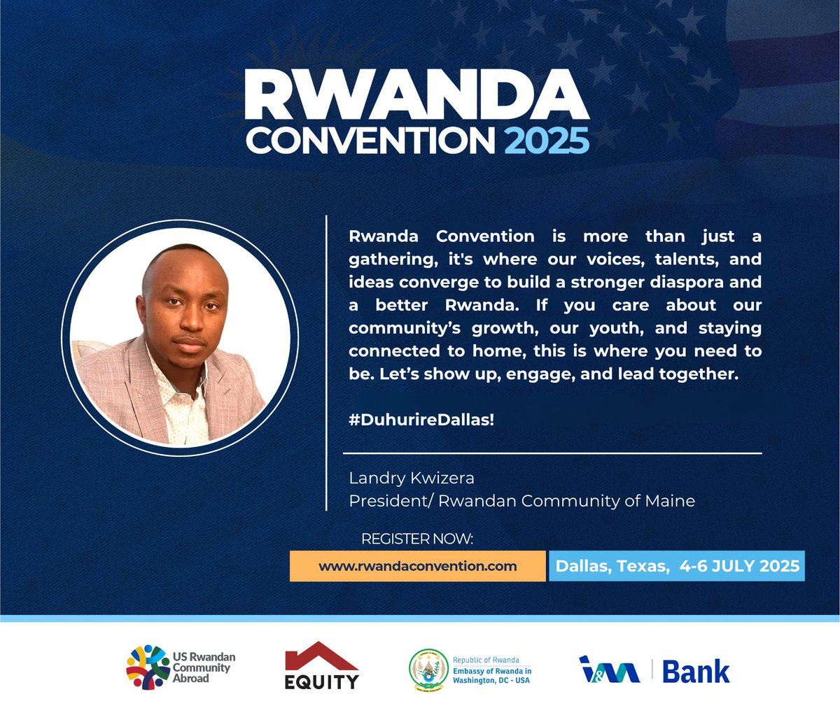 kwigirissa's tweet photo. What are people saying about #RwandaConvention2025?  
They’re sharing why it matters, what they’re excited for, and why YOU should be there too!  
📍Dallas | 🗓️ July 4–6  
@RwandaInUSA 
Join the conversation → https://t.co/xcbHFEdI1e https://t.co/Rgvui9WFjh