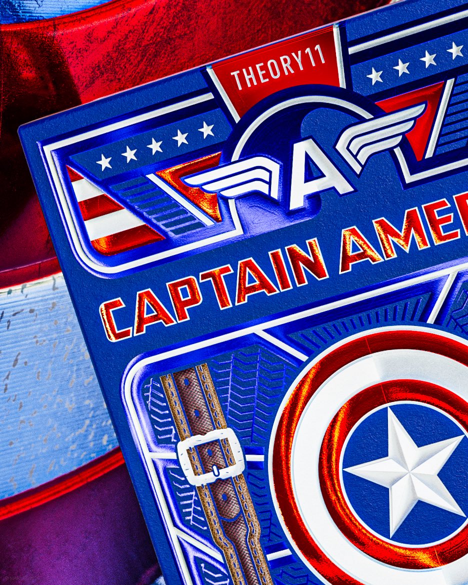🇺🇸 The First Avenger. Captain America Playing Cards - THIS FRIDAY at 12pm ET. #theory11 #captainamerica