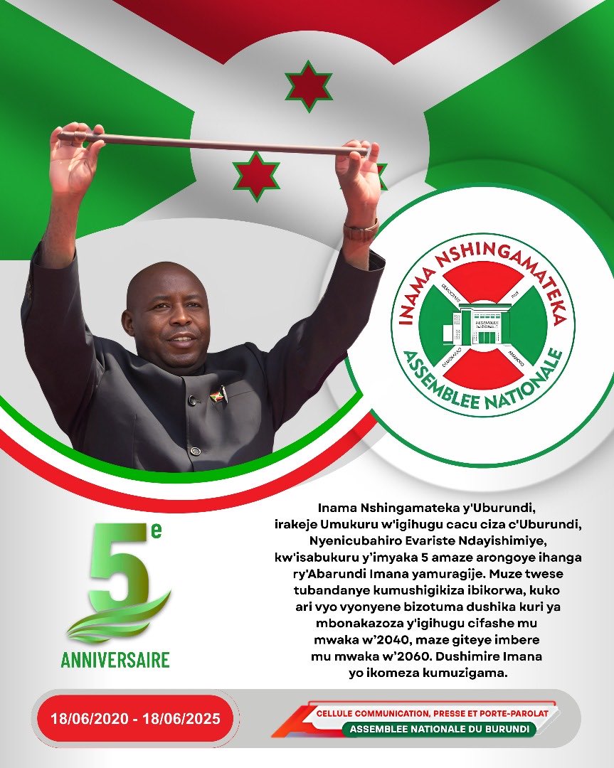 Amb. Thérence NTAHIRAJA (@ntahirajathren1) on Twitter photo Que le Dieu Tout Puissant bénisse et protège SE <a href="/GeneralNeva/">SE Evariste Ndayishimiye</a> , Président de la République du Burundi 🇧🇮 <a href="/NtareHouse/">Ntare Rushatsi House</a> 🇧🇮🇧🇮🇧🇮 Que le Dieu Tout Puissant bénisse et protège SE <a href="/GeneralNeva/">SE Evariste Ndayishimiye</a> , Président de la République du Burundi 🇧🇮 <a href="/NtareHouse/">Ntare Rushatsi House</a> 🇧🇮🇧🇮🇧🇮