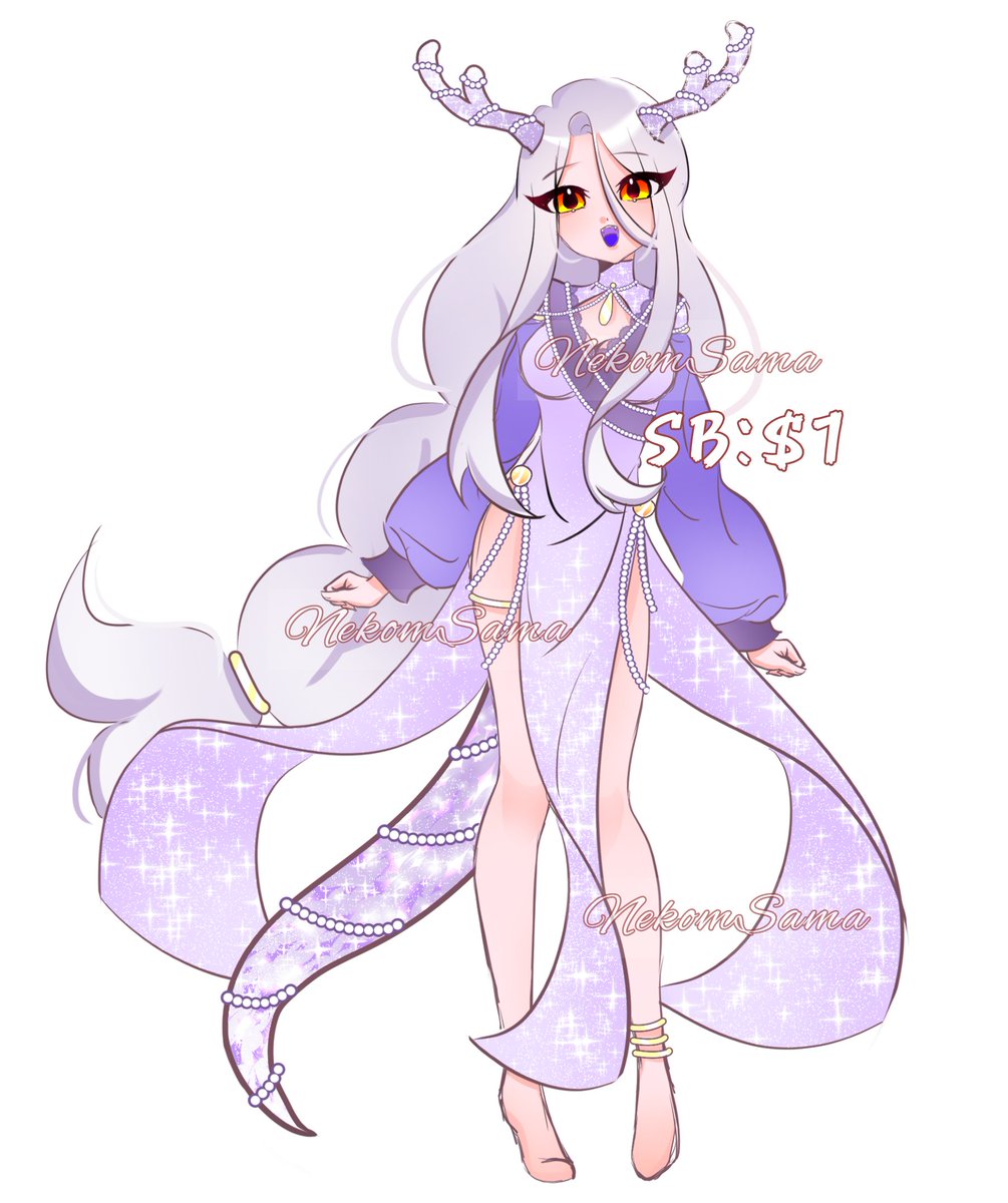 Dragon girl
⋆ ˚｡⋆୨୧˚　˚୨୧⋆｡˚ ⋆  
SB: $1  
Min: $1
 AB: $80  
 From 80$ — commercial use, additional headshot drawing and would greatly appreciate such support!!!
 ● Payment only by PayPal or bank card(lava top) #adopt #characterdesign #Vtuber #adoptable #sale
