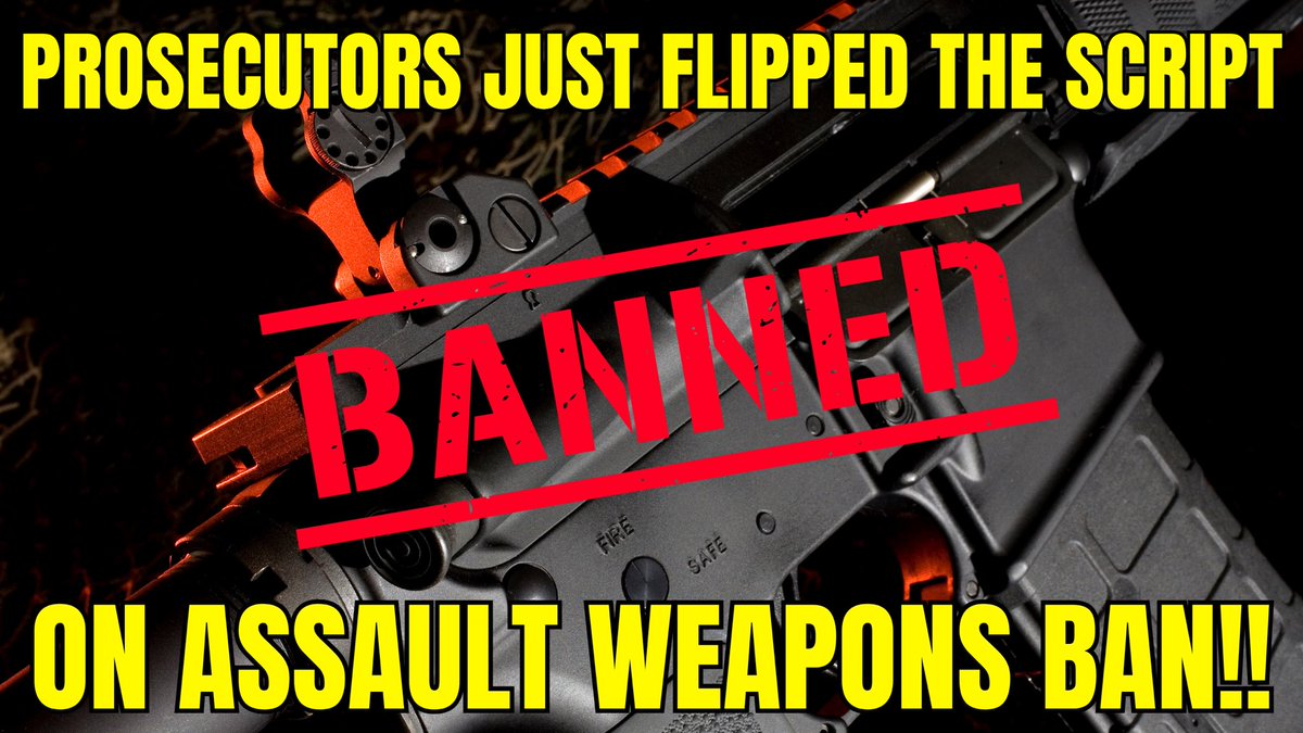 BOOM! Prosecutors Just Flipped The Script On Assault Weapons Ban!
youtu.be/SEDNl4GO4xc
