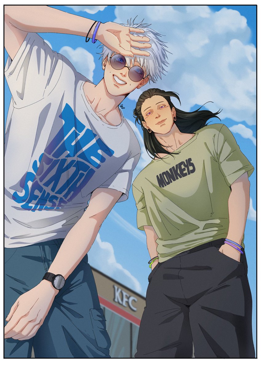 Summer vibes ☀️
#JujutsuKaisen #GojoSatoru #GetoSuguru #satosugu