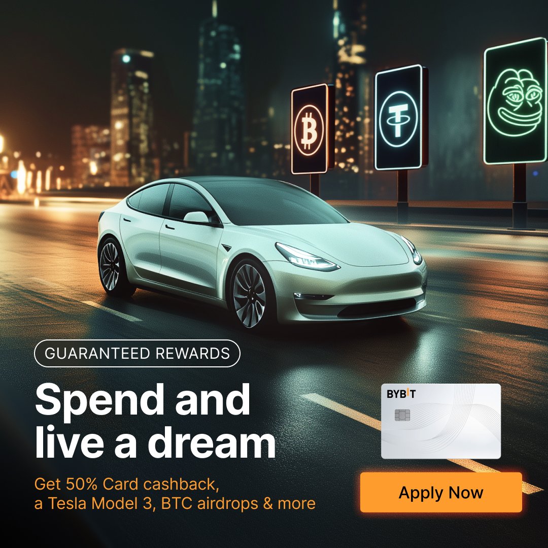 Every swipe gets you closer to the crypto life. 💳🚀

Spend smart. Earn more. Join the draw. 👉 i.bybit.com/2ab1Grd0

#Bybit #TheCryptoArk