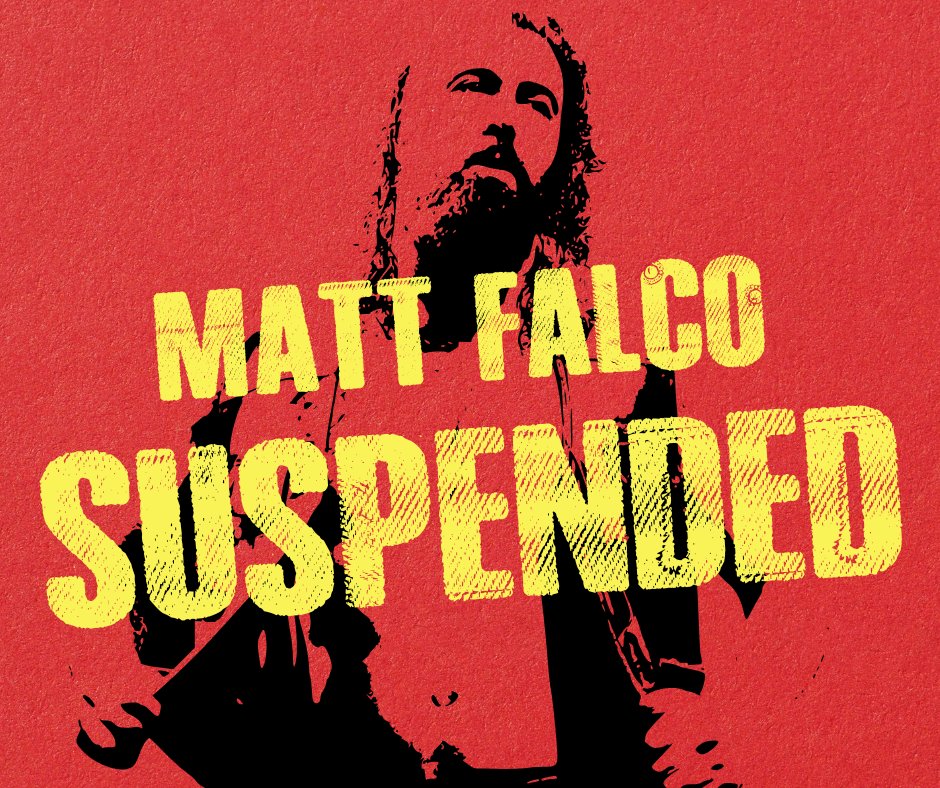 TheBATTLEWAR's tweet image. After losing his BATTLEWAR Battle Royale qualifying match to Junior Benito in May, Falco returned to ringside to pull Benito out of the ring, changing the course of the match.
Because of this, officials have made the decision to suspend Matt Falco.
Ouch.