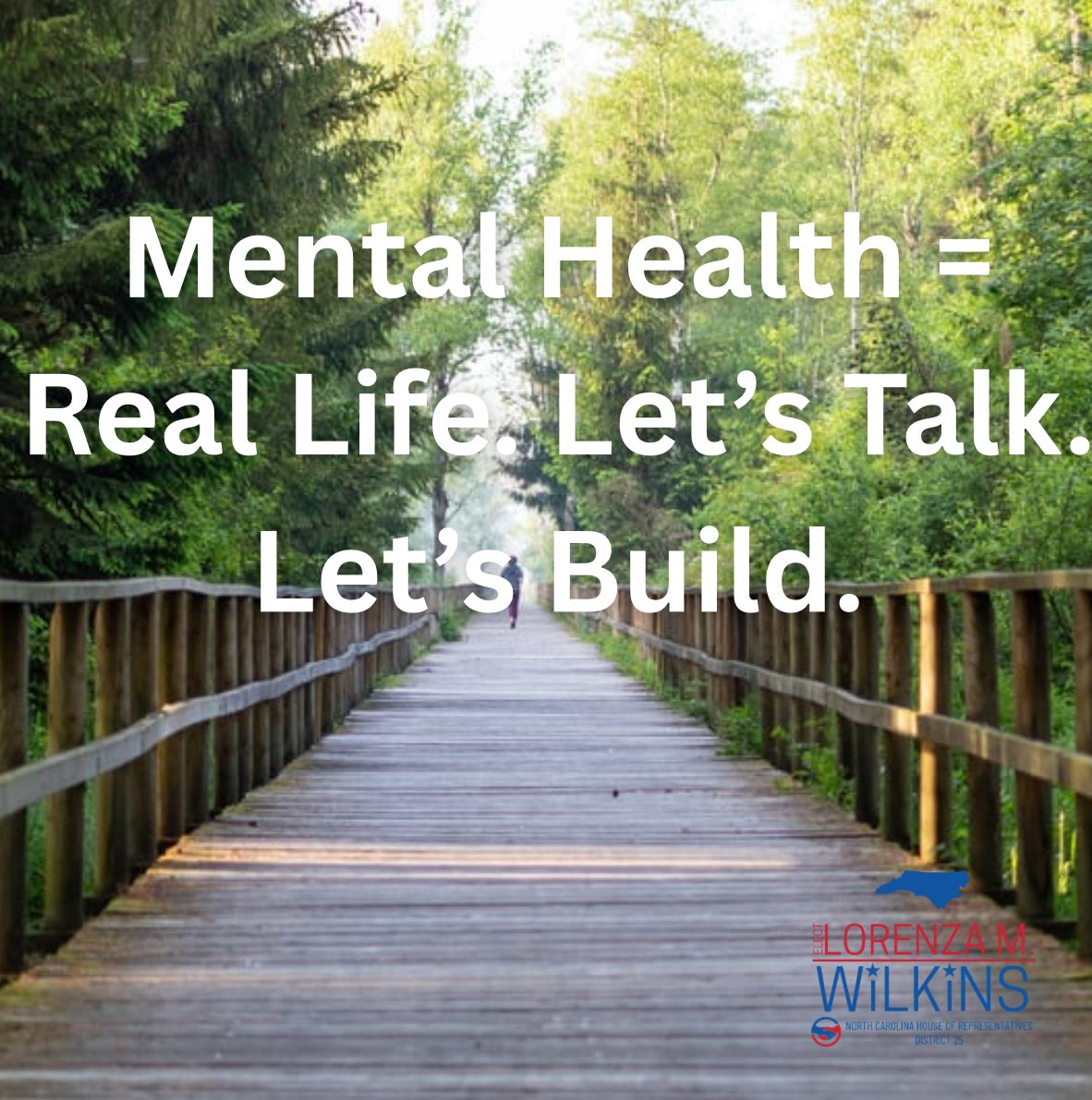 Mental health isn’t a trend—it’s a foundation.

In Nash County, we need:
✔️ School counselors
✔️ Affordable care
✔️ Peer &amp; community support

This isn’t about sides—it’s about solutions. Mental wellness is a need, not a luxury.

#MentalHealthMatters #LorenzaWilkinsForNC