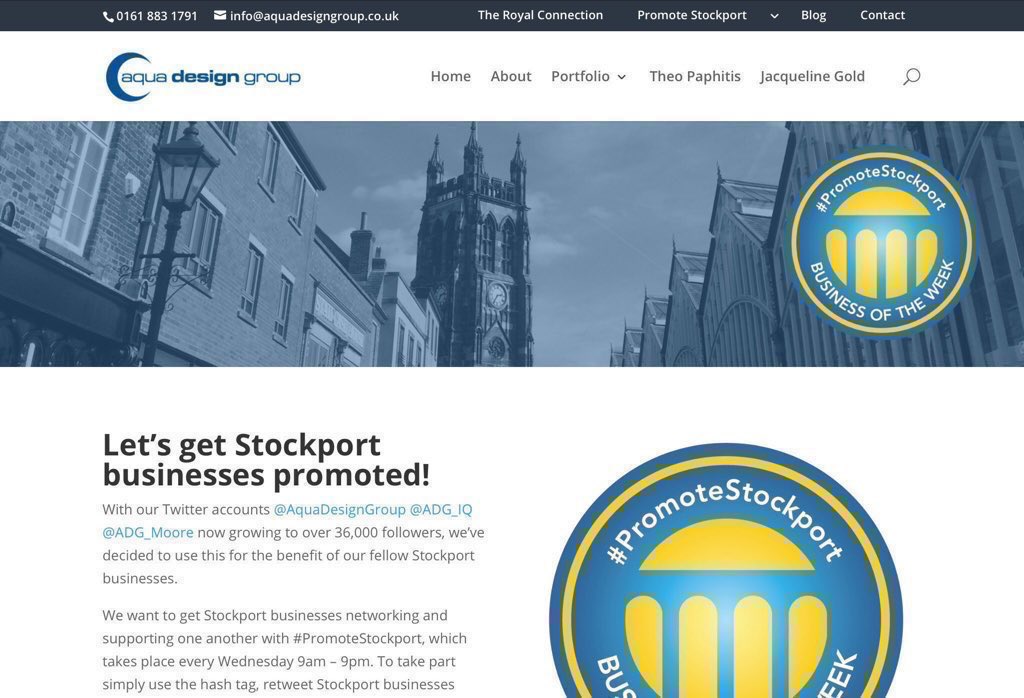 Are you a #Stockport based business? Take part in <a href="/AquaDesignGroup/">Dylan Moore</a> #PromoteStockport #networking today. You could win the ‘Business of the Week’ badge and some promo across #socialmedia 😊 #MadeInStockport #SmallBusinss #Cheshire aquadesigngroup.co.uk/promote-stockp…